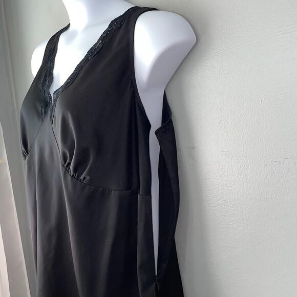 Envision Studio Top Plus Size 2X Lace Trimmed Satin Babydoll Dark Romantic Goth - Picture 4 of 11